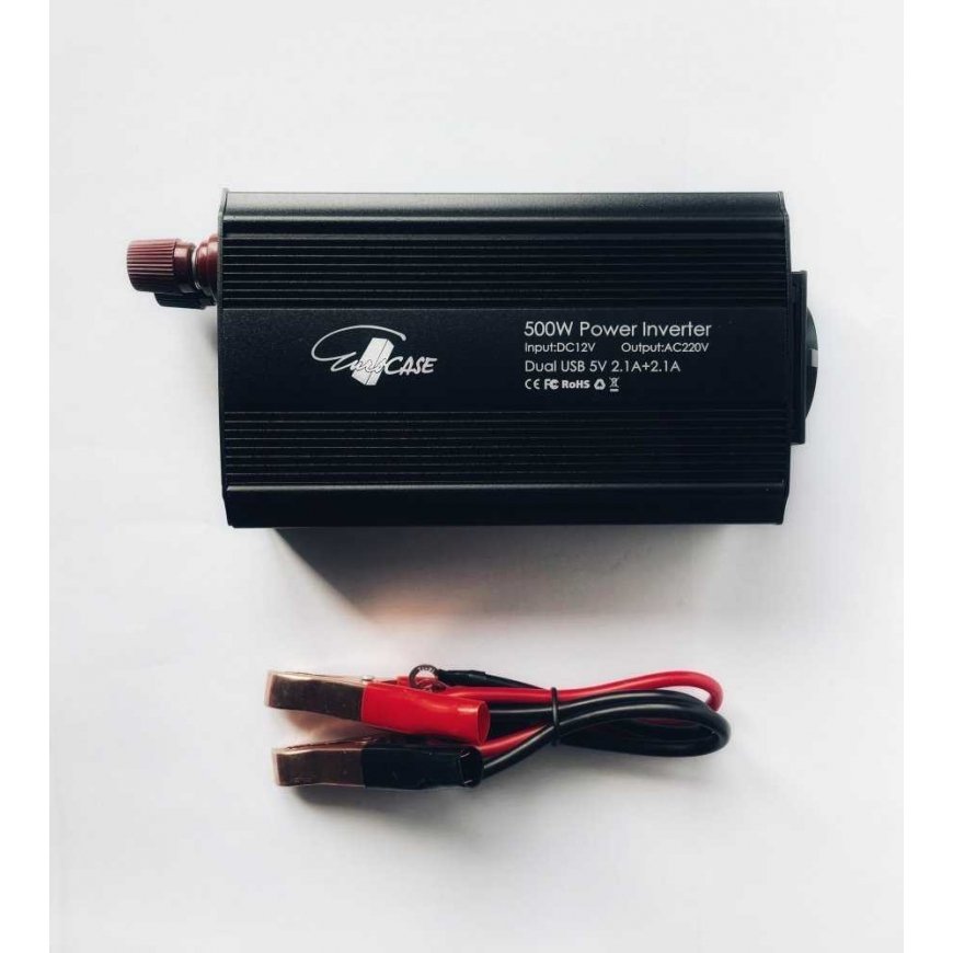 EUROCASE voltage converter DY-8109-12, AC/DC 12V/230V, 500W, USB – 5