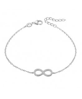 Beneto Sidabrinis bracelet with crystals AGB483 / 20