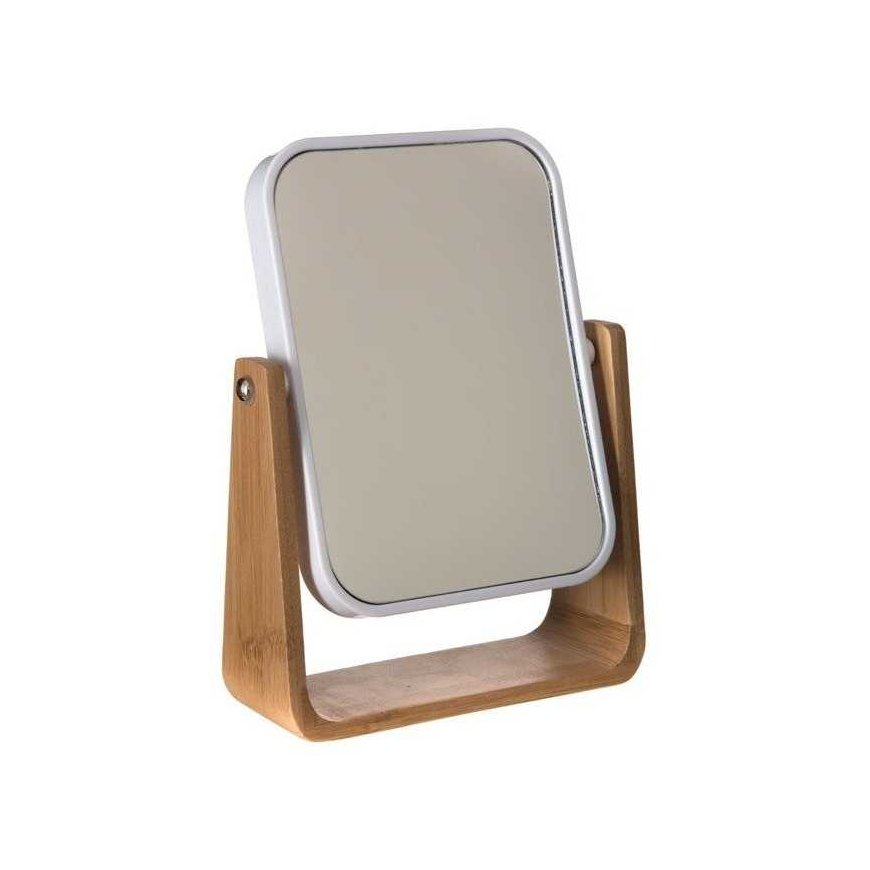 Bigbuy Beauty Mirror with mounting frame Natureo White 22 x 16 x 6 cm – 4
