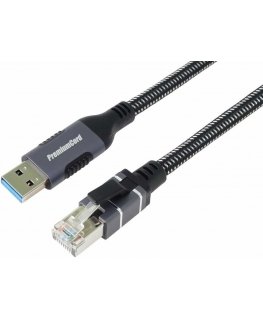 PremiumCord Ethernet cable USB3.2 - LAN RJ45 10/100/1000 MBIT length 3m
