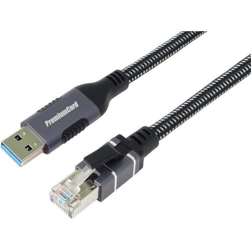 PremiumCord Ethernet cable USB3.2 - LAN RJ45 10/100/1000 MBIT length 3m