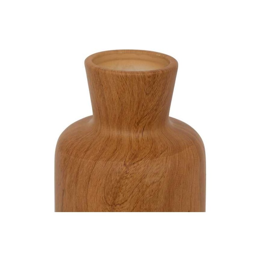 Atmosphera Ceramic vase SAO, wood effect, 30 cm