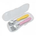 Cutlery EDISONmama, from 18 months with case MANGO/PEACH, KJ2833 Cutlery EDISONmama, from 18 months with case MANGO/PEACH, KJ2833