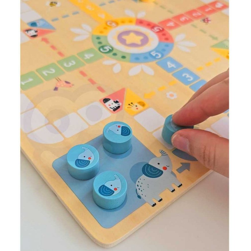 WOOPIE Green logic board games 2in1 Ludo Chinese + Free the Animals – 3