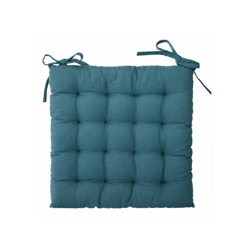 Atmosphera Quilted chair cushion with OTTO binding, 38 x 38 cm, blue – 2