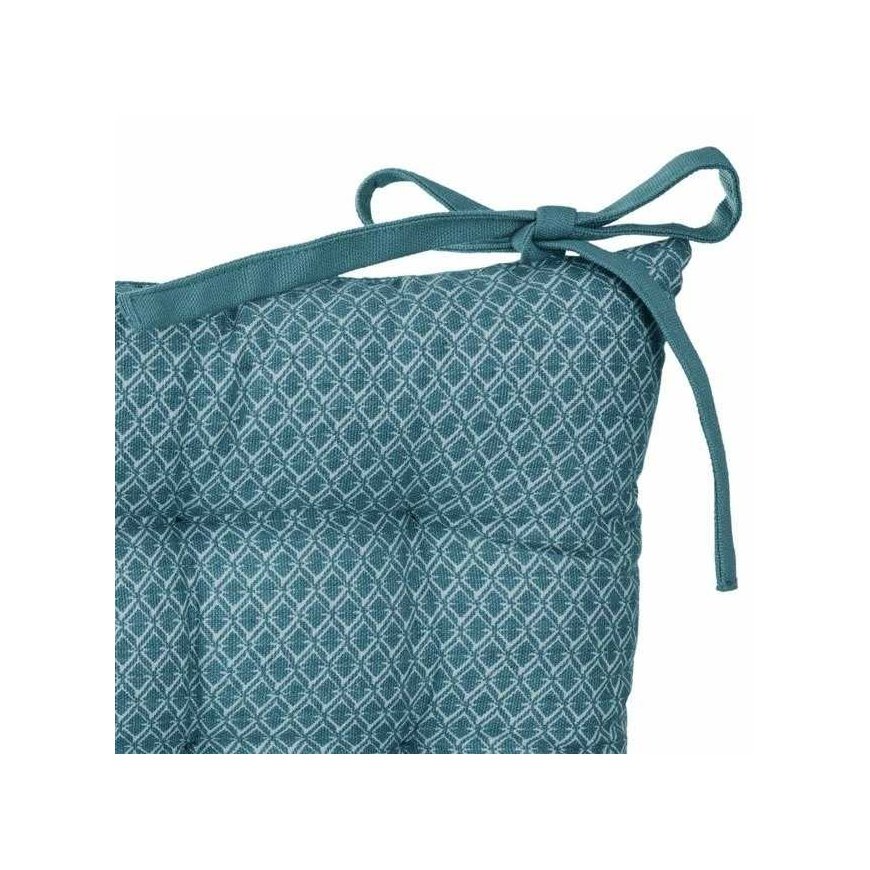 Atmosphera Quilted chair cushion with OTTO binding, 38 x 38 cm, blue – 3