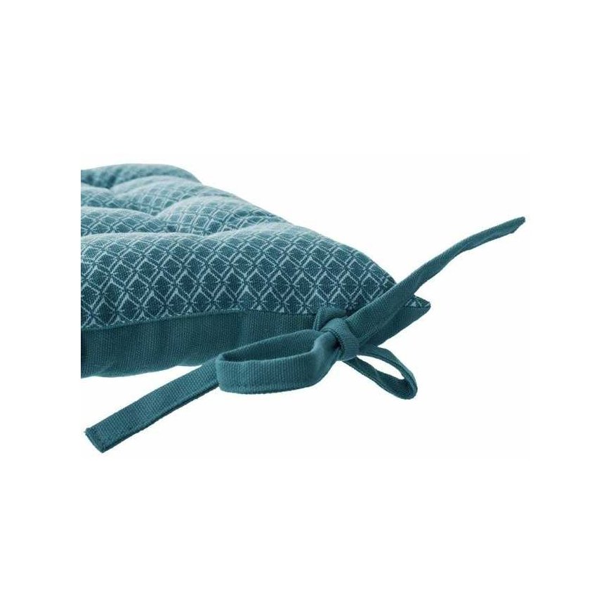 Atmosphera Quilted chair cushion with OTTO binding, 38 x 38 cm, blue – 4