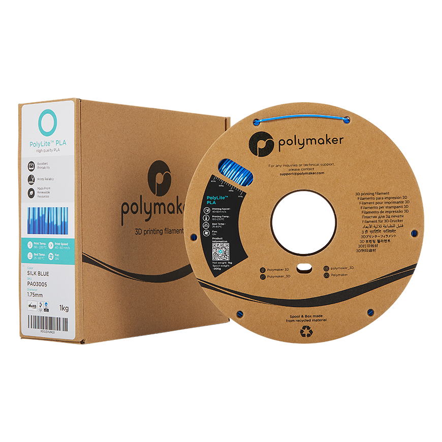 Polymaker PolyLite PLA - 1kg - 1.75mm - Silk Mėlyna – 3