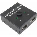 PremiumCord HDMI-kytkin 4K, FULL HD 1080p kaksisuuntainen 2-1 tai 1-2