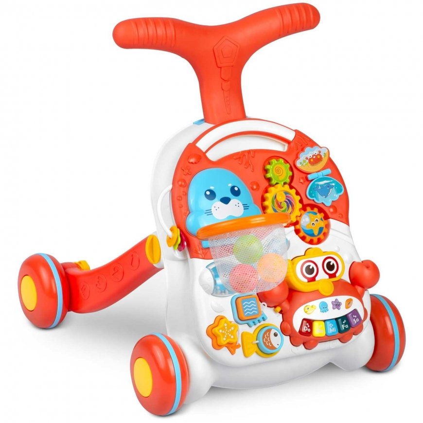 Ricokids Stūmiklis mokomasis stalas 2in1 RK-810 balta ir raudona – 2