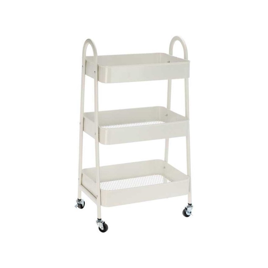 Storage Solutions 3 pakopų virtuvinis vežimėlis ant ratų