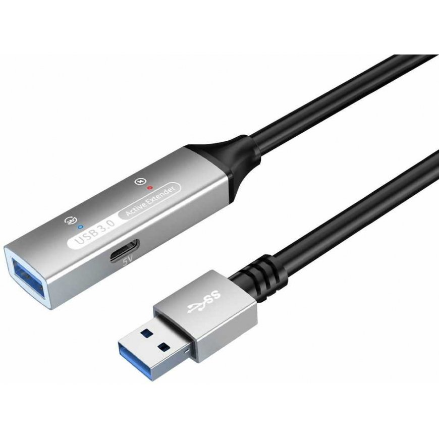 Premiumcord PREMIUM CORD USB 3.2. kartotuvas ir ilgintuvas Vyriškas-Moteris, 5Gbps Aliuminis 5m
