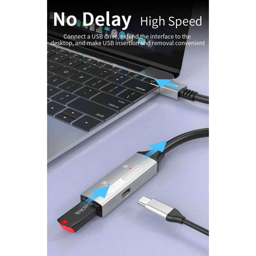 Premiumcord PREMIUM CORD USB 3.2. kartotuvas ir ilgintuvas Vyriškas-Moteris, 5Gbps Aliuminis 5m – 4