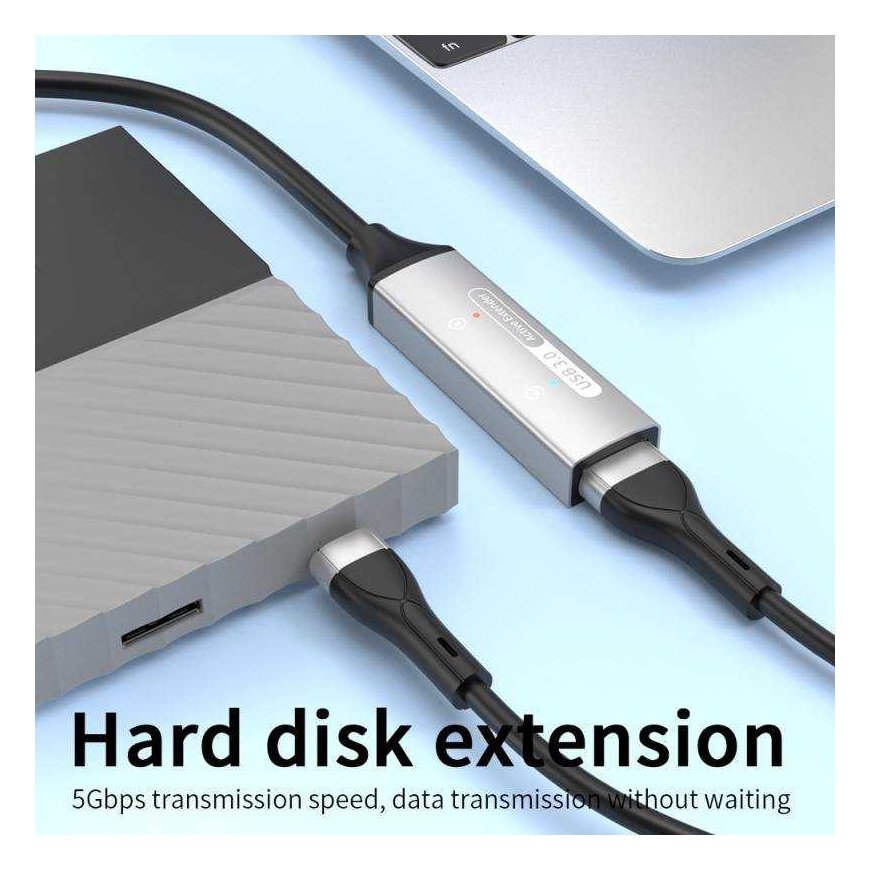 Premiumcord PREMIUM CORD USB 3.2. kartotuvas ir ilgintuvas Vyriškas-Moteris, 5Gbps Aliuminis 5m – 5
