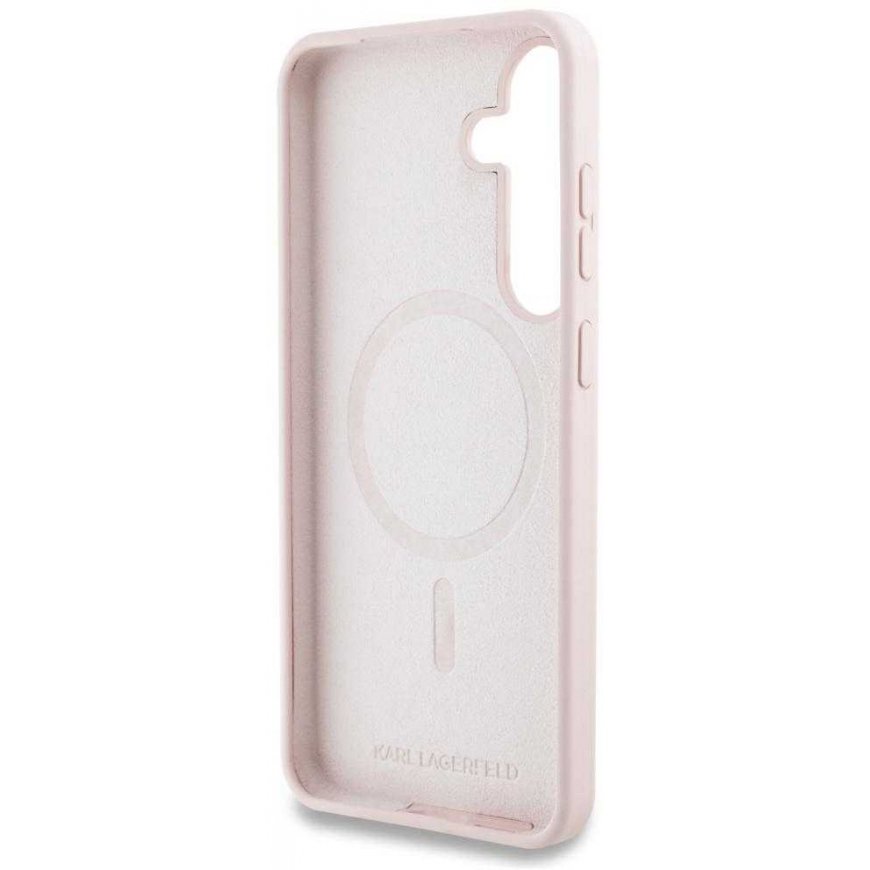Karl Lagerfeld Silicone Graffiti Ikonik Printed Logo MagSafe Samsung Galaxy S25 phone case pink – 4