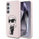 Karl Lagerfeld Silicone Graffiti Ikonik Printed Logo MagSafe Samsung Galaxy S25 phone case pink