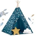 Teepee palapinė vaikams su Nukido lemputėmis - mėlyna