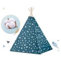 Teepee palapinė vaikams su Nukido lemputėmis - mėlyna
