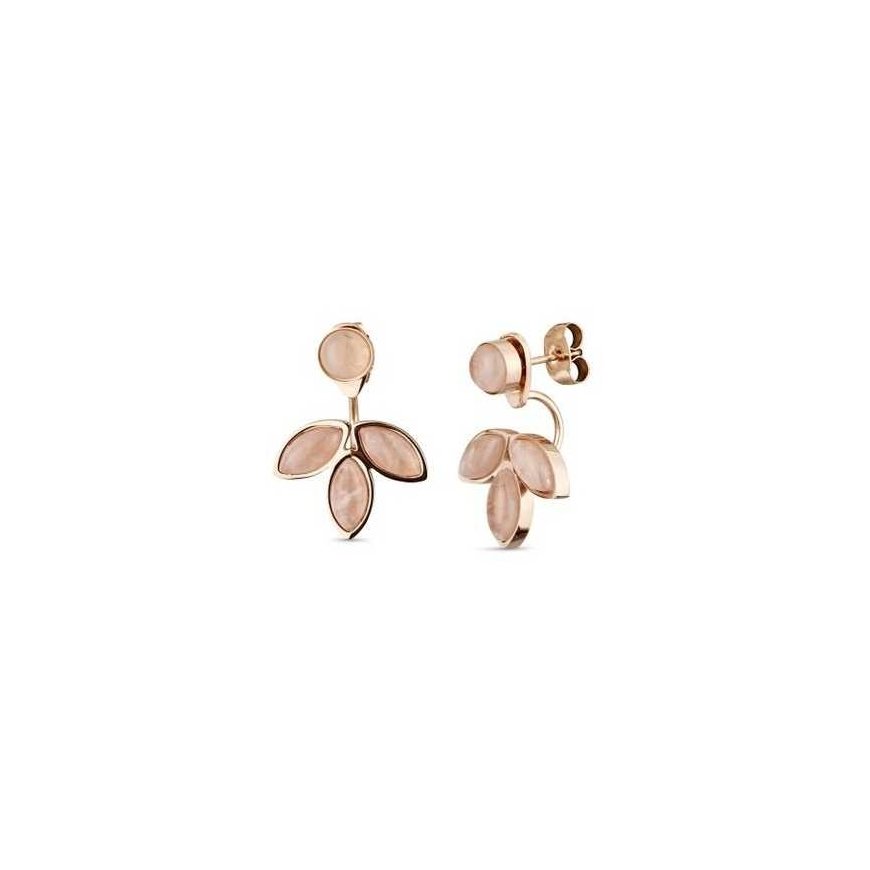 Vuch Modern gold-plated earrings with rose gold 2in1 ROSE LILIES EARRINGS