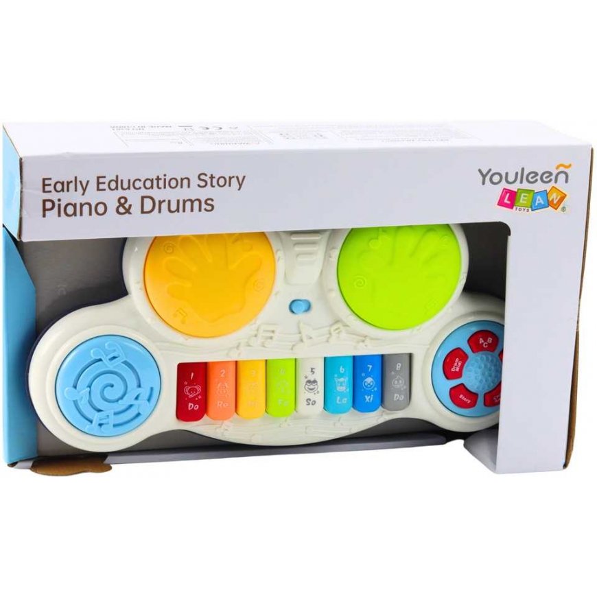 Lean Toys Interactive Educational Piano with Drums Colorful Animal Sounds – 3