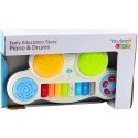 Lean Toys Interaktiivinen opetuspiano rummuilla Värikkäitä eläinten ääniä Lean Toys Interaktiivinen opetuspiano rummuilla Värikkäitä eläinten ääniä