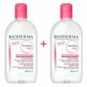 Bioderma Sensibio H2O make-up removing micellar solution 2x500ml Bioderma Sensibio H2O make-up removing micellar solution 2x500ml
