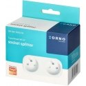 Orno Tuya Smart Wi-Fi Dual Wireless Splitter, White Orno Tuya Smart Wi-Fi Dual Wireless Splitter, White