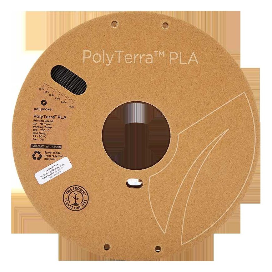Polymaker PolyTerra PLA - 1kg - 1,75mm - Hiilenmusta – 5