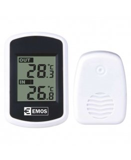 Emos E0042 Elektroninis aplinkos termometras Vidaus / lauko Juoda, Balta