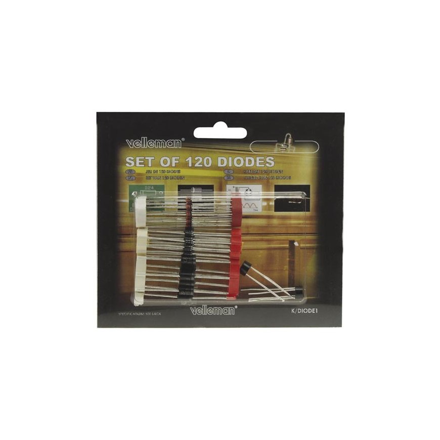 Velleman K/DIODE1 diodas Light Emitting Diodes (LEDs) 120 vnt
