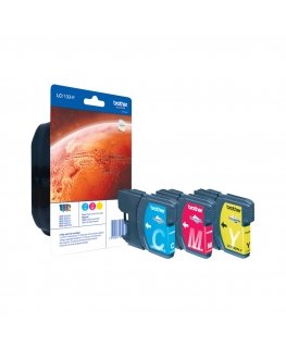 Brother LC1100HYRBWBP ink cartridge 3 pc(s) Original Cyan, Magenta, Yellow
