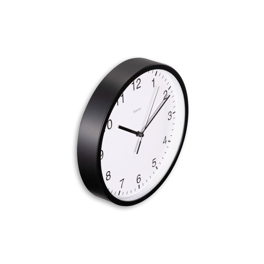 Hama Elba Quartz clock Round Black, White – 2