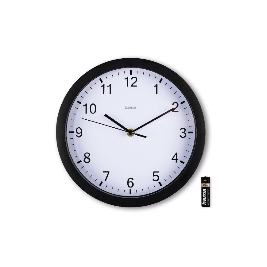 Hama Elba Quartz clock Round Black, White – 4