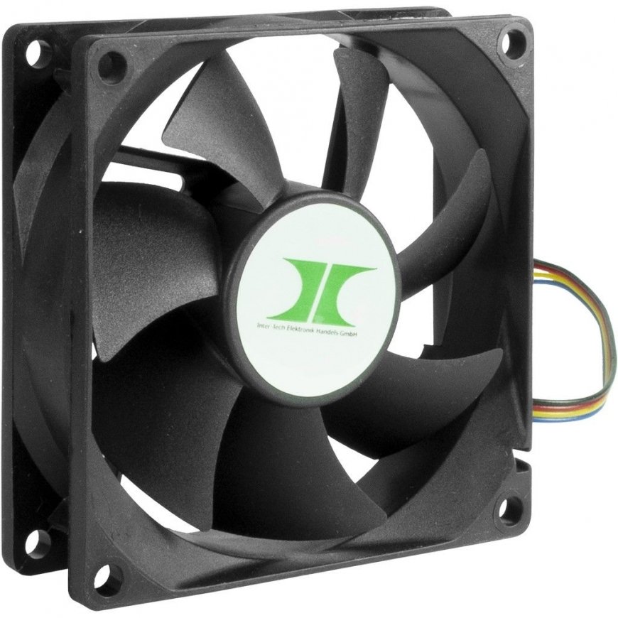 Inter-Tech 88887290 Kompiuterio aušinimo sistema Kompiuterio korpusui Ventiliatorius 8 cm Juoda 4 vn – 2