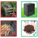 Bigbuy Garden Sodo kompostavimo dėžė, uždaras, su dangčiu - 300l Bigbuy Garden Sodo kompostavimo dėžė, uždaras, su dangčiu - 300l