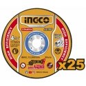 Ingco MCD11011525 Metallin leikkauslaikka 115x1,2x22,2mm, sarja 25