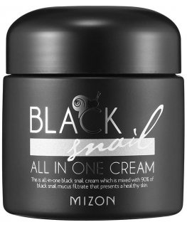 Monikäyttöinen kasvovoide Mizon Black Snail All in One Creamy mustalla etanauutteella, 75 ml