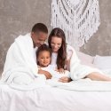 AmeliaHome Pledas SHLEEPY, 70X150 cm, spalva: balta AmeliaHome Pledas SHLEEPY, 70X150 cm, spalva: balta