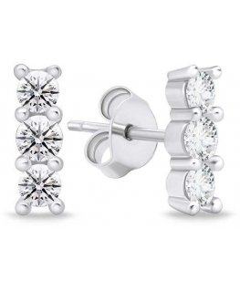 Brilio Silver Brilio Silver Fashion silver earrings with clear zircons EA605W