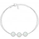 Brilio Silver Brilio Silver Charming silver bracelet with synthetic opals BRC71W