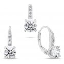 Brilio Silver Elegant silver set with zircons SET274W (pendant, dangle earrings) Brilio Silver Elegant silver set with zircons SET274W (pendant, dangle earrings)