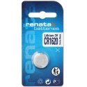 Renata Knapcellebatteri CR 1620 3 V 1 stk 68 mAh Lithium Renata Knapcellebatteri CR 1620 3 V 1 stk 68 mAh Lithium