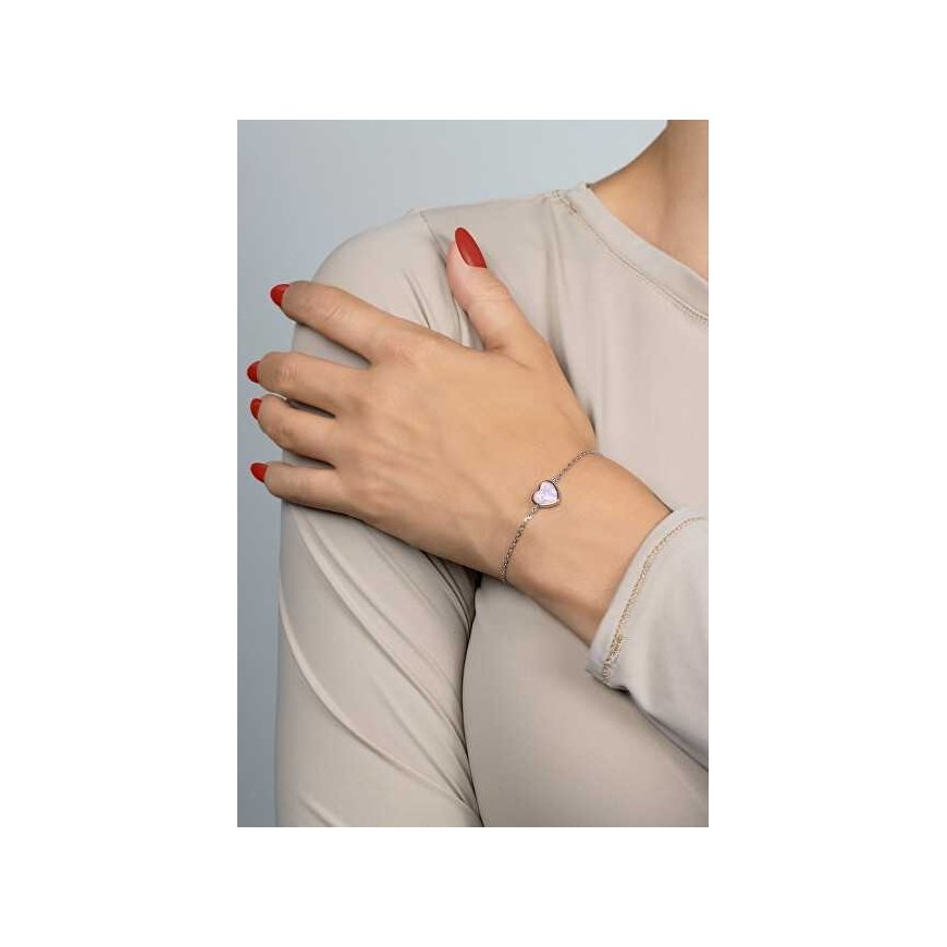 Brilio Silver Minimalistinė sidabrinė apyrankė Heart BRC123WP – 2