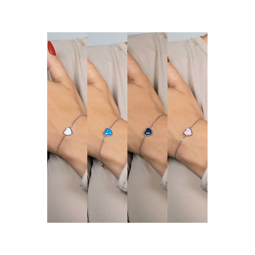 Brilio Silver Minimalistinė sidabrinė apyrankė Heart BRC123WP – 4