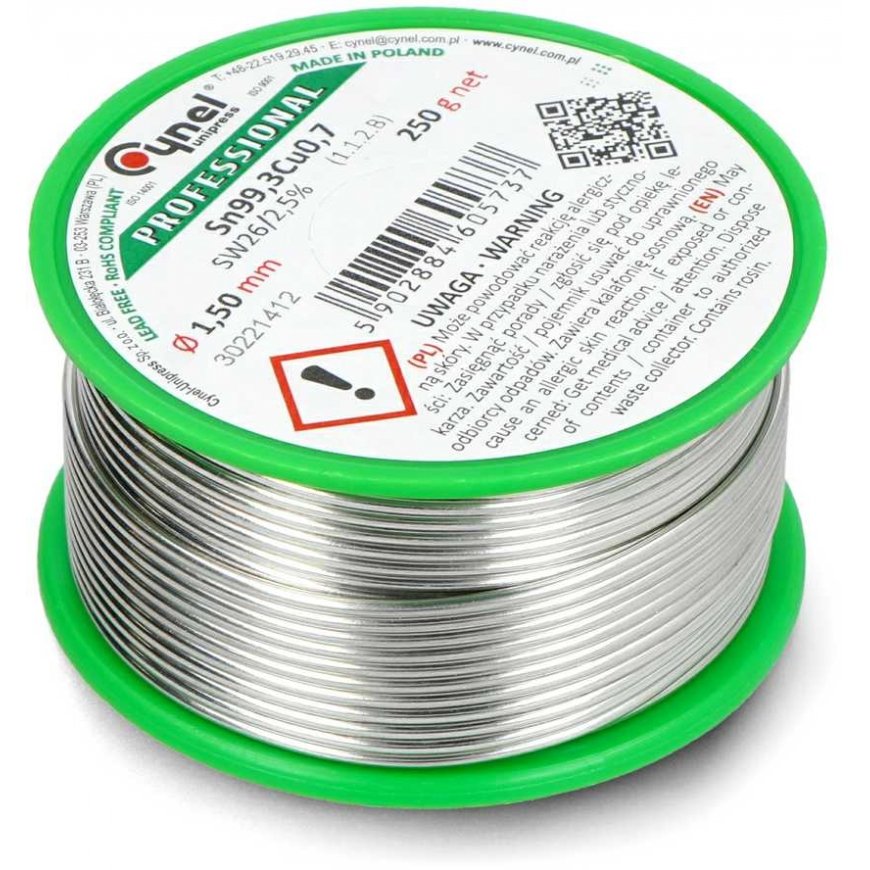 Lydmetalis Cynel LC99.3 SW26 250g/1.5mm - be švino – 3