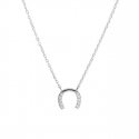 Again Jewelry Sparkling Silver Horseshoe Necklace AJNA0021 Again Jewelry Sparkling Silver Horseshoe Necklace AJNA0021