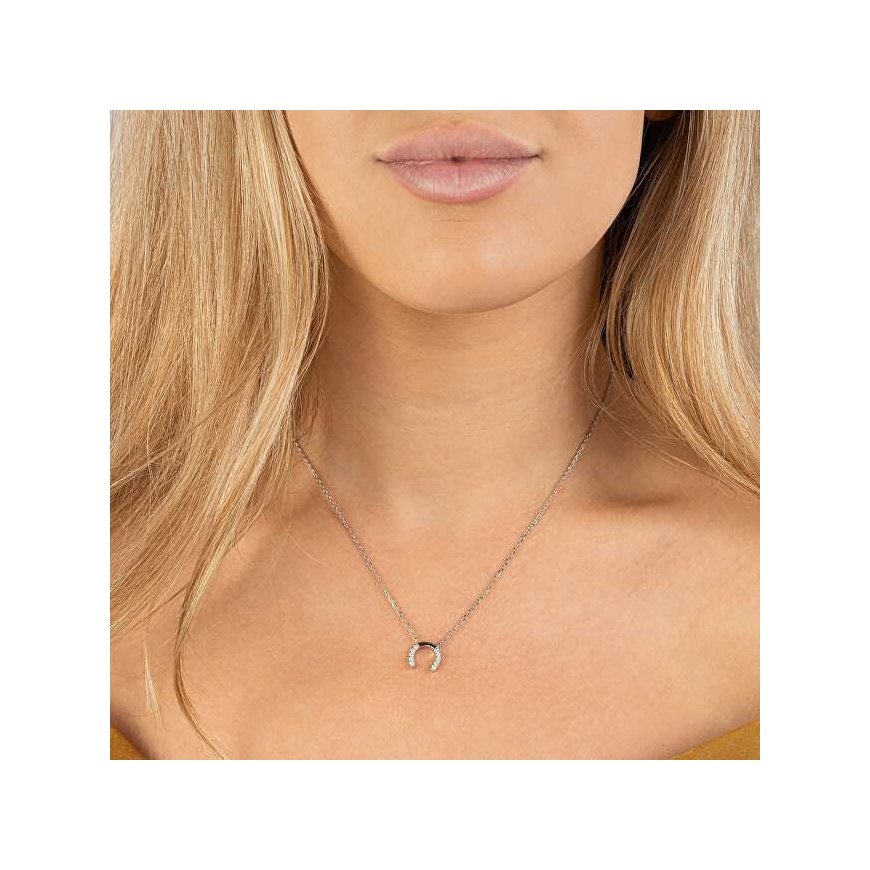 Again Jewelry Sparkling Silver Horseshoe Necklace AJNA0021 – 2