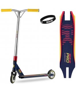 SOKE PRO stunt scooter in dark blue and red