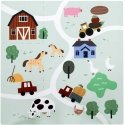 Puzzle Almarina Mata podłogowa edukacyjna 90x90 Grube puzzle piankowe 9 pcs. Humbi Farma Wieś Gospodarstwo Zwierzęta domowe