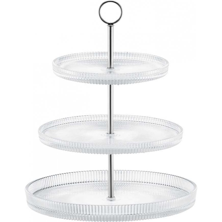 Three-tier cake stand For curly hair 29 cm silver AMBITION